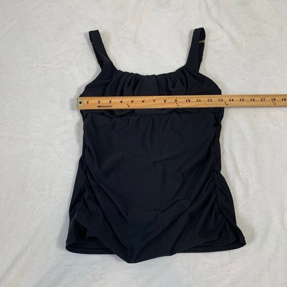Lands' End black strappy tankini with underwire - Size 8 - Picture 9 of 10
